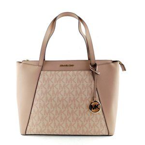 MICHAEL KORS Signature MK Logo Blush Pink Makeup Satchel Tote Shoulder Bag